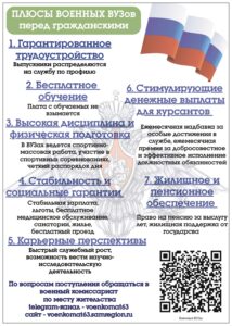 Получение высшего образования в военных учебных заведениях МО РФ